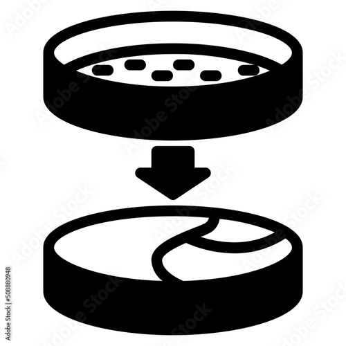 cultured meat glyph icon