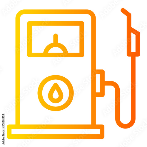 fuel station gradient icon