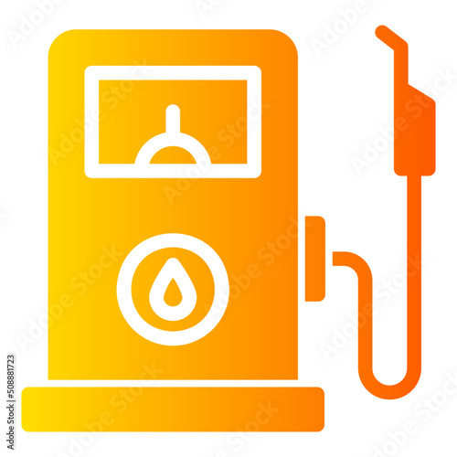 fuel station gradient icon