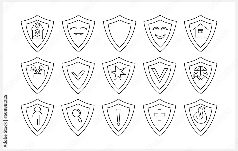 Shield, guard icon isolated. Filled flat sign. Vector stock illustration. EPS 10