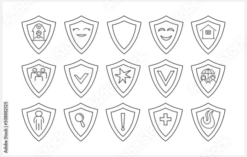 Shield, guard icon isolated. Filled flat sign. Vector stock illustration. EPS 10