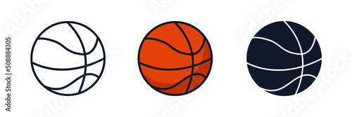 basket ball icon symbol template for graphic and web design collection logo vector illustration