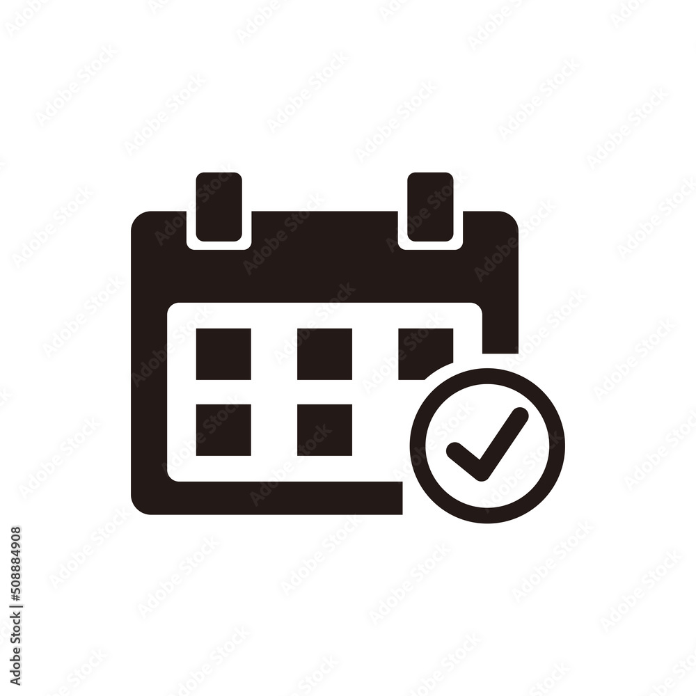 Calendar icon, date event symbol isolated on white background Calendar icon, date event symbol isolated on white background