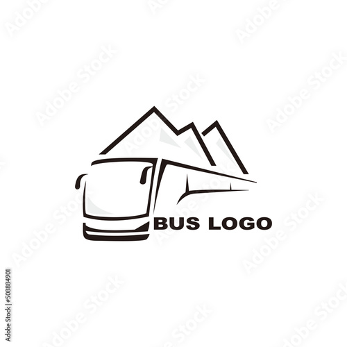 Bus, travel bus logo template design