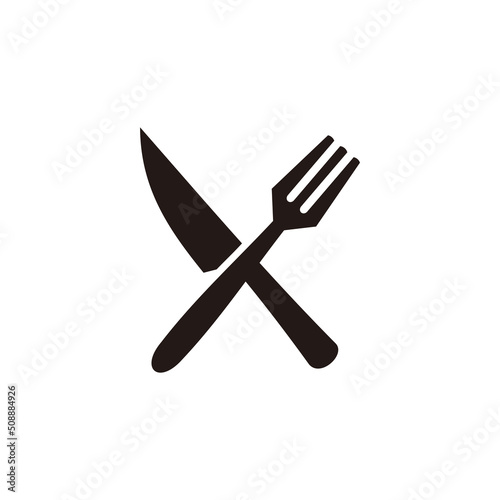 Fork and knife, eat vector icon symbol