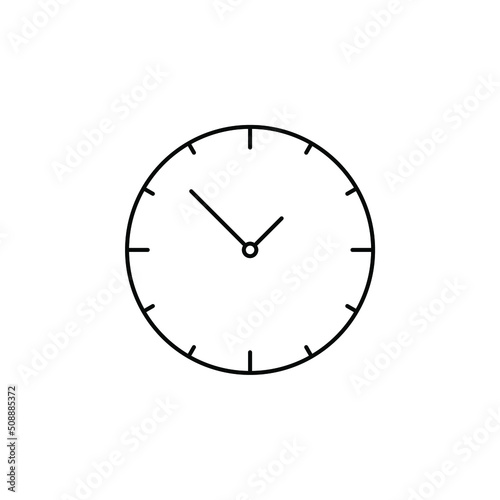 Fototapeta Naklejka Na Ścianę i Meble -  Clock, Timer, Time Thin Line Icon Vector Illustration Logo Template. Suitable For Many Purposes.