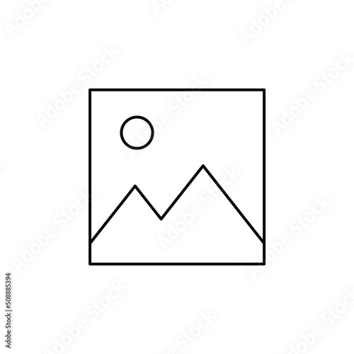 Picture, Gallery, Image Thin Line Icon Vector Illustration Logo Template. Suitable For Many Purposes.