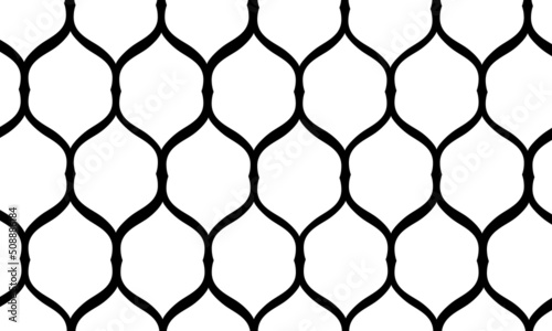  big iron fence net pattern black and white colour