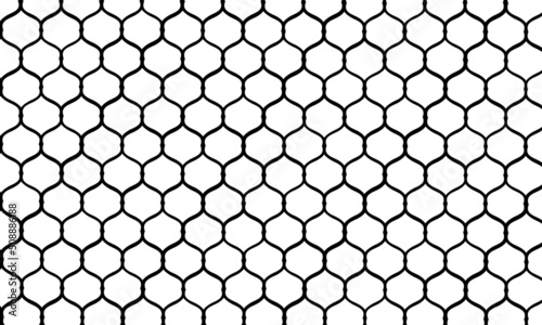 medium size iron fence net pattern black and white colour