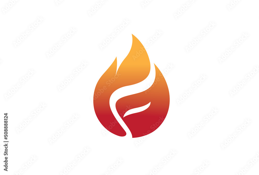 creative flame letter f symbol logo vector icon design illustration creative flame letter f symbol logo vector icon design illustration