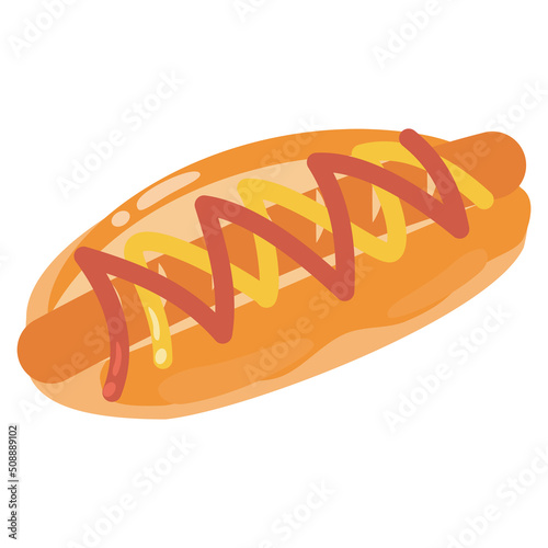 ホットドックのイラスト（ベクター）