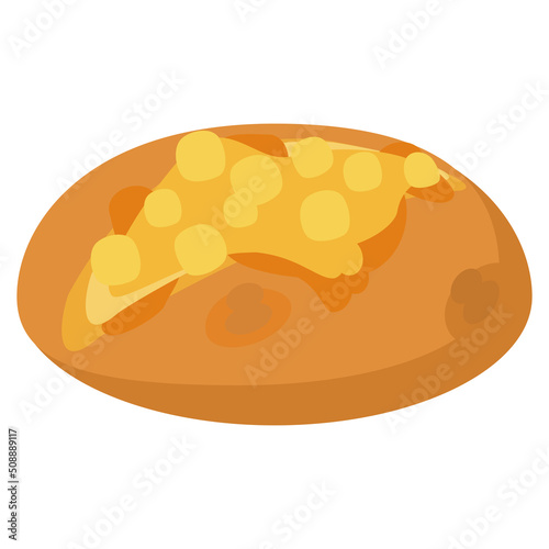 チーズフランスのイラスト（ベクター）です。