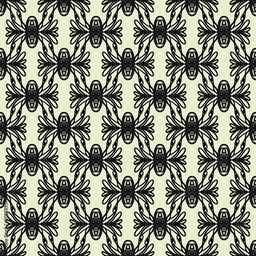 floral abstract seamless pattern with damask look