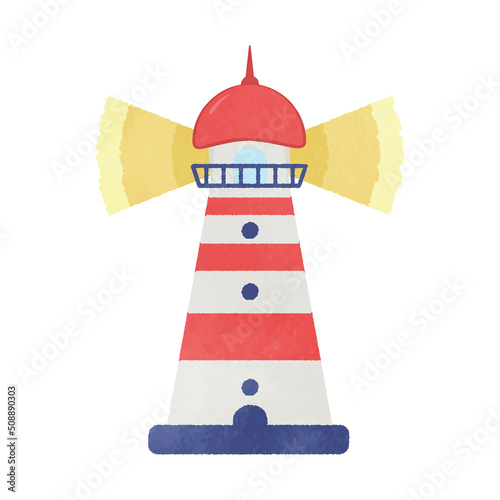 A cute lighthouse that emits light 01