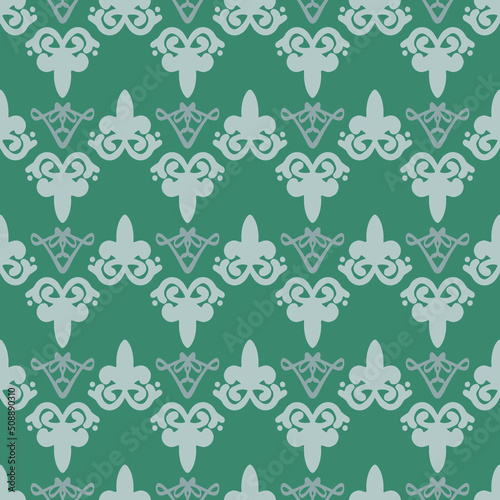  vector  seamless  pattern with hand drawn floral symbol  background 