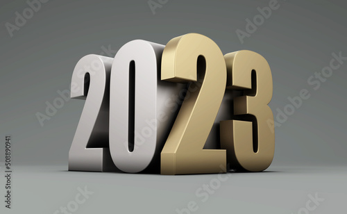 New Year 2023 Creative Design Concept - 3D Rendered Image 