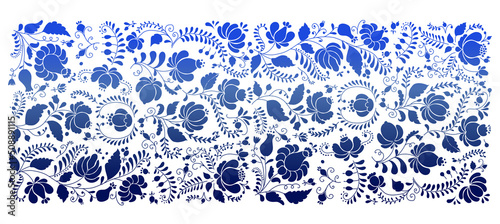 Gzhel ornament, sketch for your design