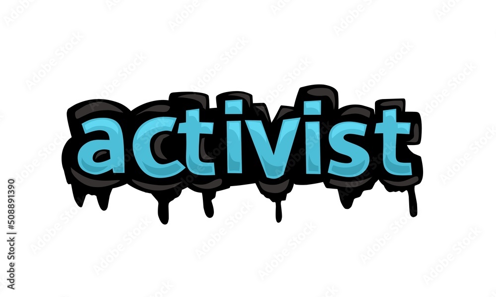 ACTIVIST writing vector design on white background ACTIVIST writing vector design on white background