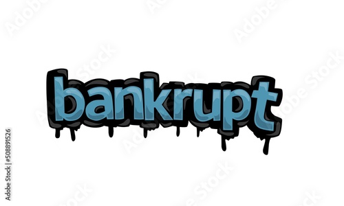 BANKRUPT writing vector design on white background