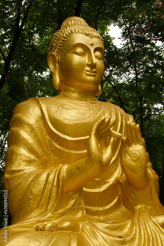 Photography of a Buddha in a temple in the Northeastern region