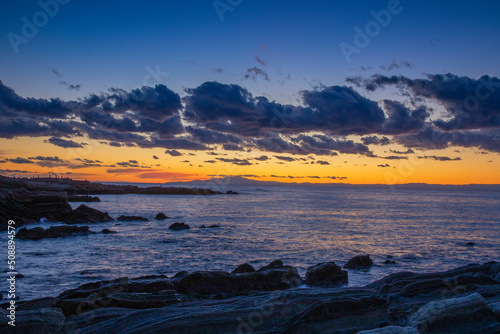 sunset over the sea