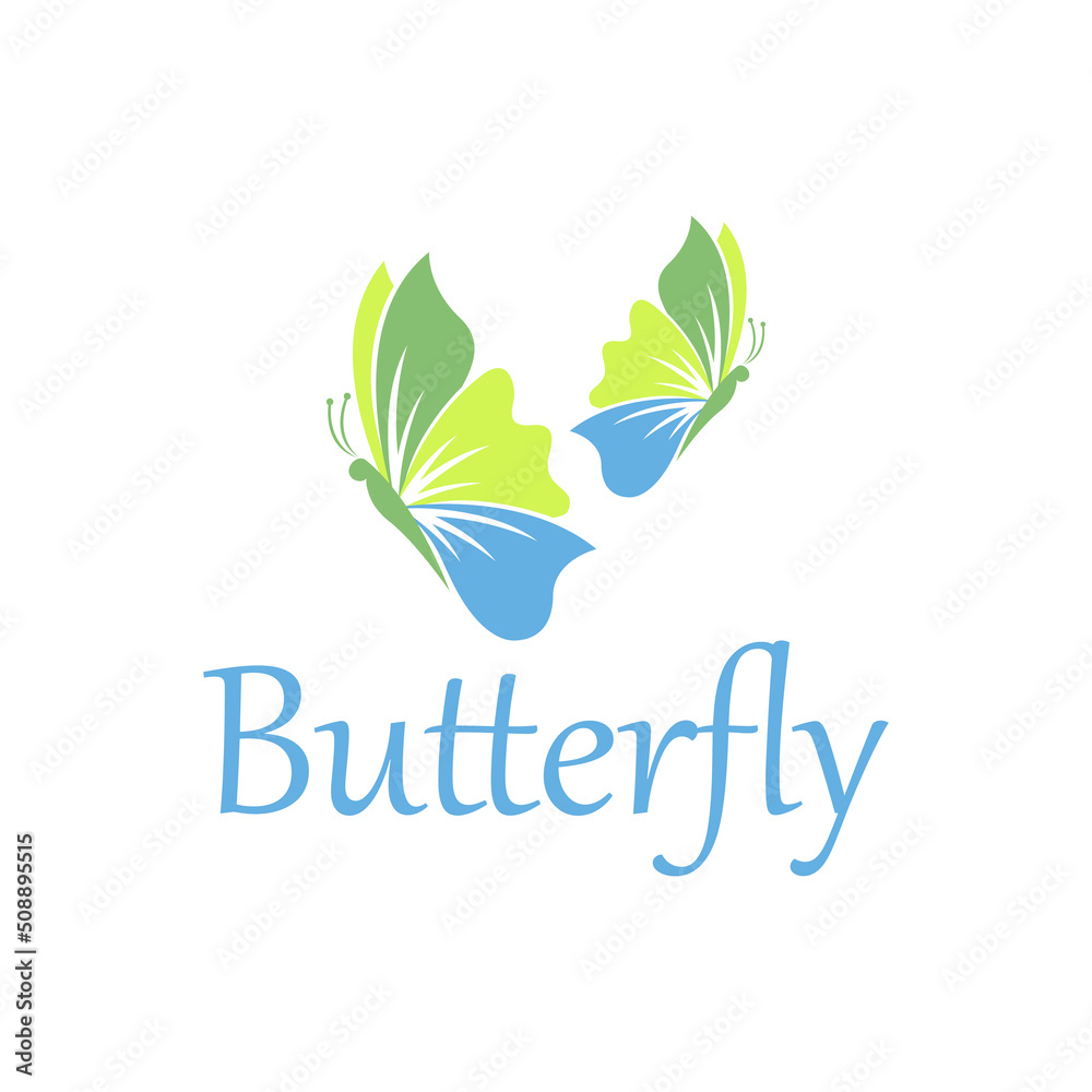 Beautiful colorfull couple of butterfly logo design Beautiful colorfull couple of butterfly logo design