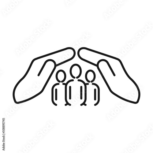 Customer retention line icon, client service editable stroke outline icon, high quality vector symbol for mobile app.