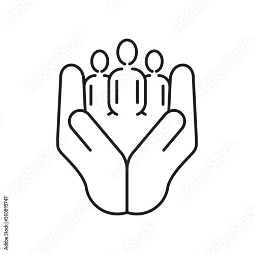 Customer retention line icon, client service editable stroke outline icon, high quality vector symbol for mobile app.