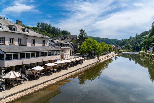picturesque riverside restaurant on the our River in the historic village center of Vianden © makasana photo