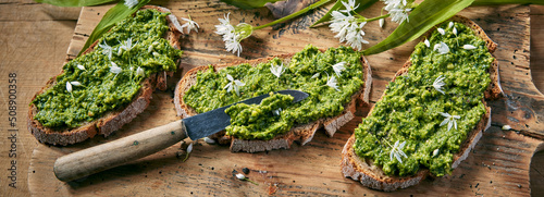 Photos Header format of veggie wild garlic pesto