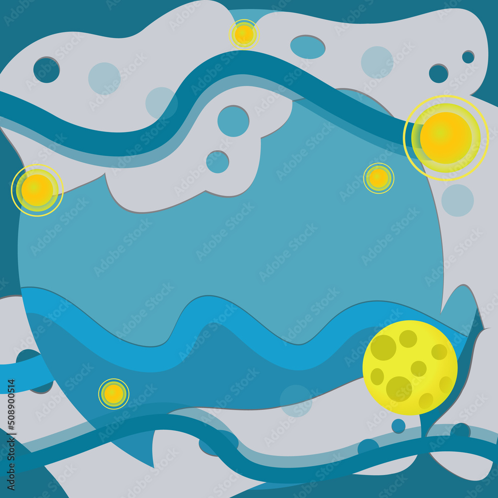 Colorful cartoon outer space background design Colorful cartoon outer space background design