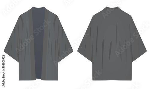 Grey  kimono for training. vector