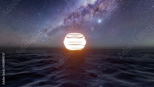 Obraz na plátně light ball anomaly at sea