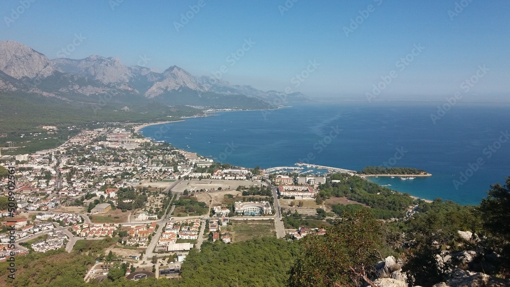 Turkey, Kemer, View from the mountains