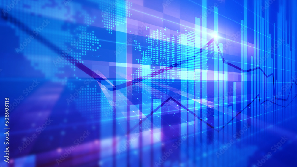 The digital world of modern business and the future growth of technology. The digital world of modern business and the future growth of technology.