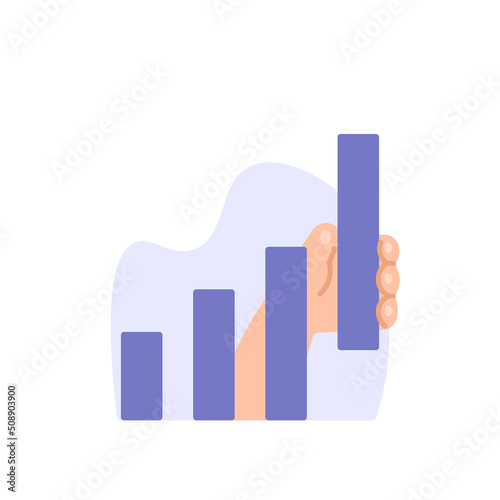 develop business, increase sales or investment profit, growth and increase in company profits, increase in salary and income. hands of businessmen trying to increase data traffic. flat cartoon