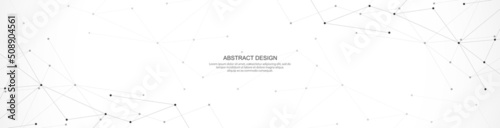 Abstract background and geometric pattern with connecting the dots and lines for banner design or header