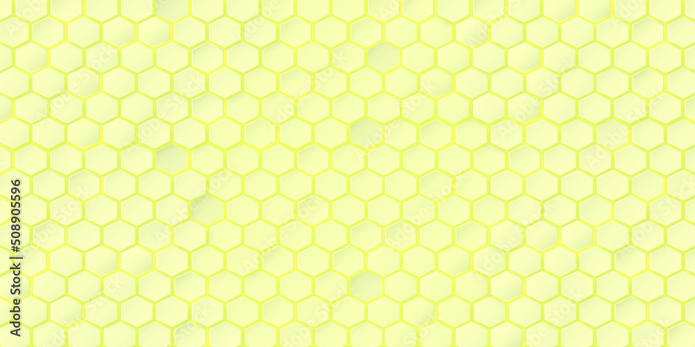 Yellow background and white hexagon Yellow background and white hexagon