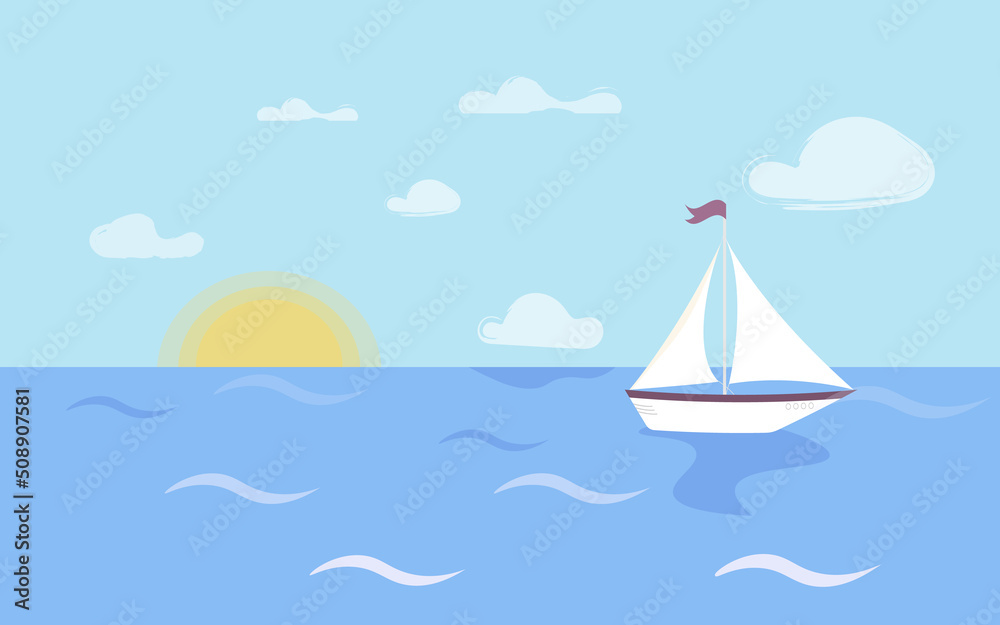 summer background for your ad or beach collection illustration