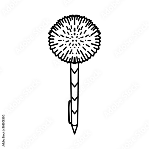 Digital illustration of cute pen