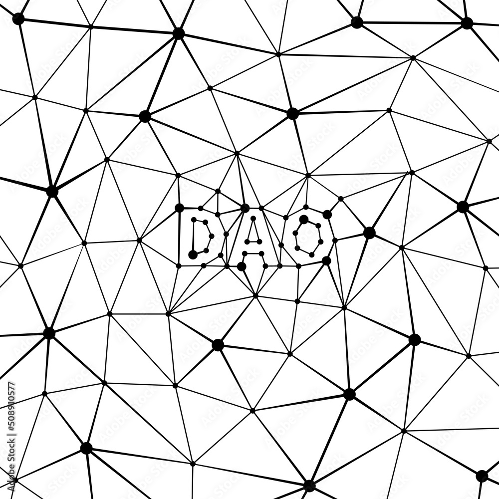 It is an image illustration of DAO . - obrazy, fototapety, plakaty 