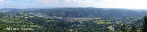 Aussicht vom Aussichtsturm Fünfseenblick bei Boppard