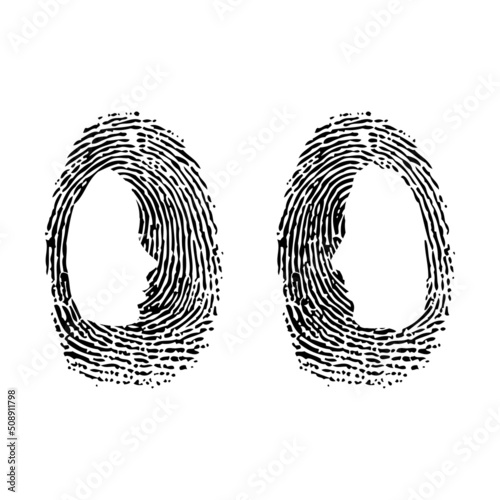 Fingerprint man and woman face ID