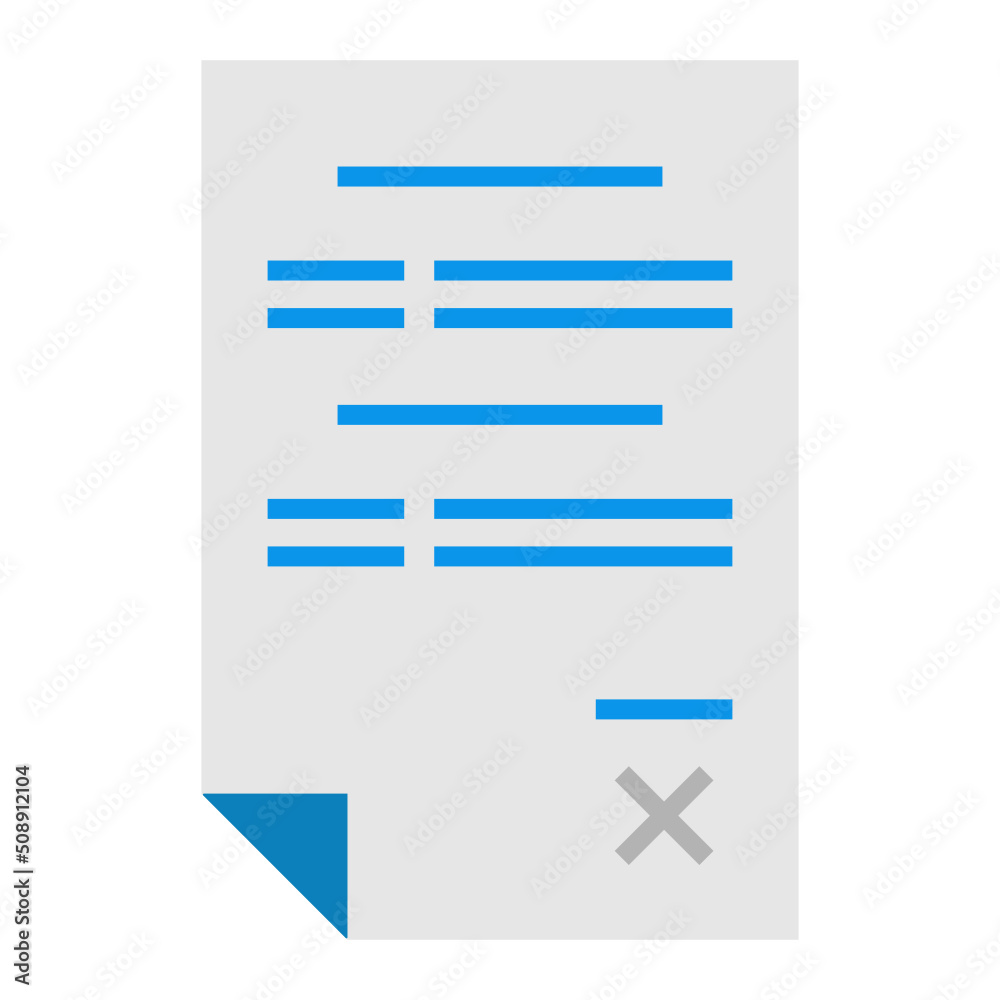 invalid letter icon on transparent background