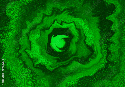 Fondo abstracto circular irregular verde. Flor verde