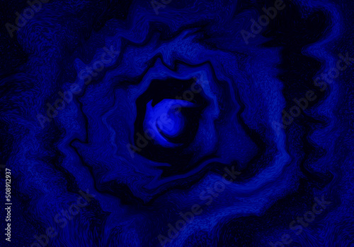 Fondo abstracto circular irregular azul. Flor azul 