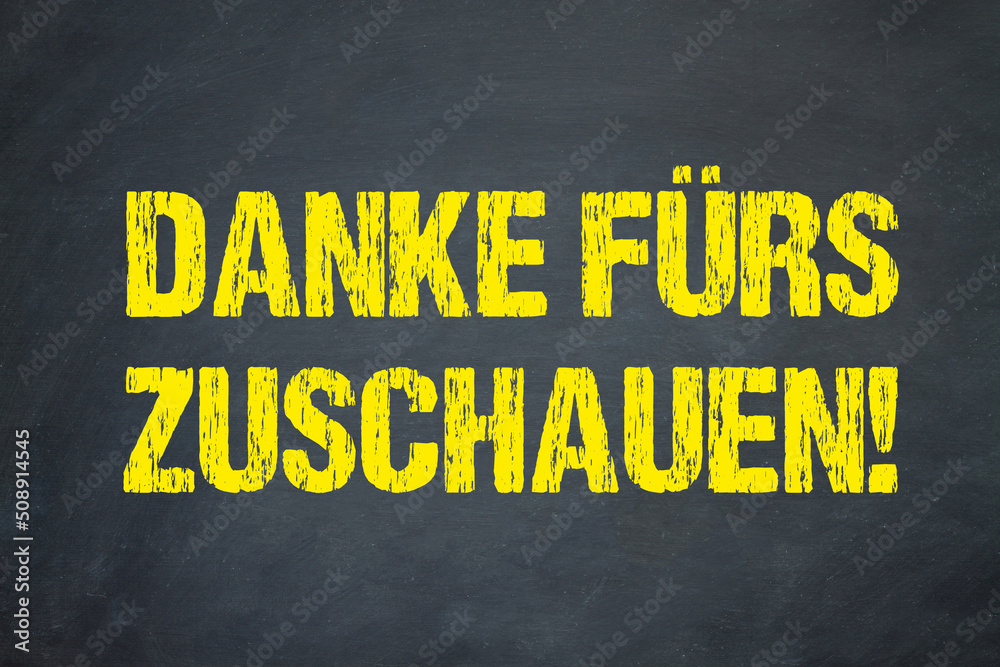 Danke fürs zuschauen! StockIllustration Adobe Stock
