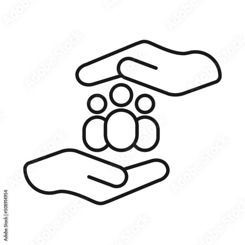 Client service line icon, client service editable stroke outline icon, high quality vector symbol for mobile app.