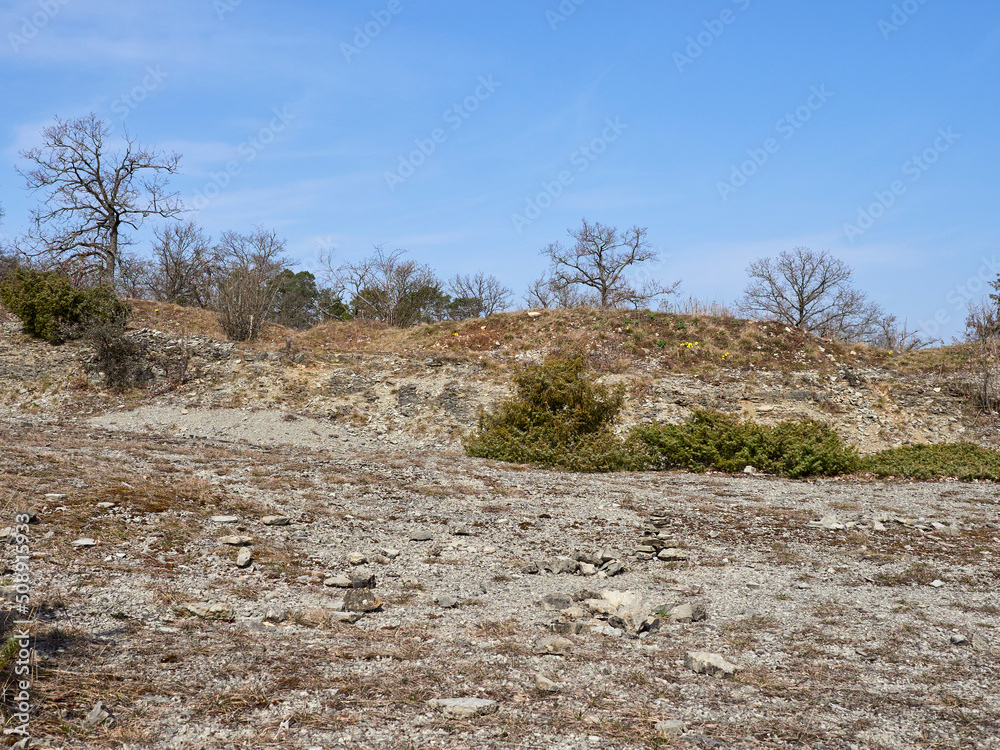 Landschaft im Naturschutzgebiet Rammersberg bei Karlstadt, Landkreis Main-Spessart, Unterfranken, Bayern, Deutschland