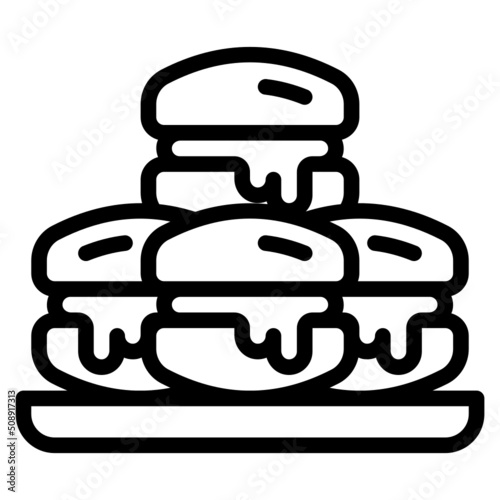 macaron line icon